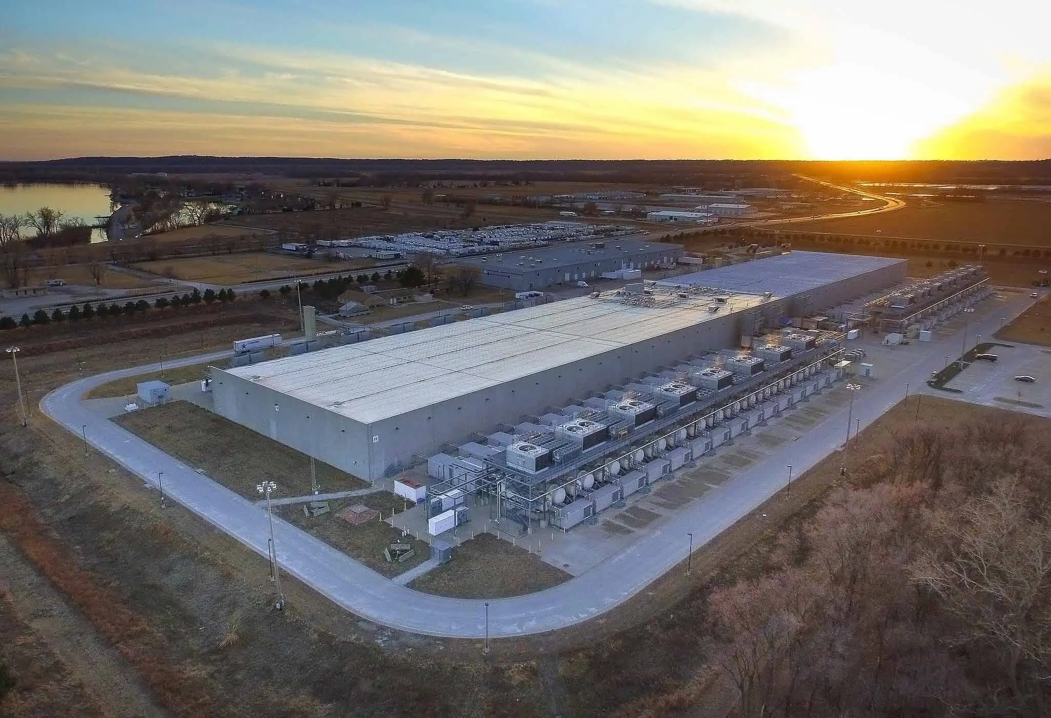 A drone cleaning a data center