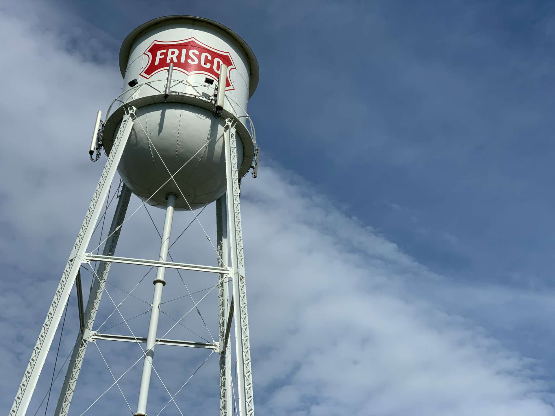 A drone cleaning a water tower